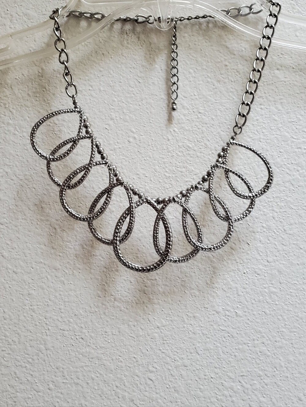 Silver Loop Statement Necklace - Women Jewelry